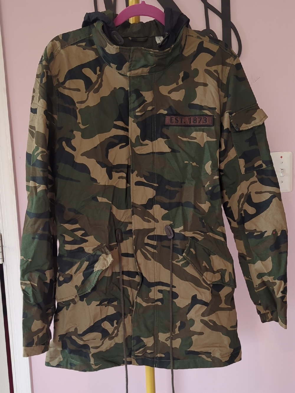 Levi's Camo Jacket with Pink Trim